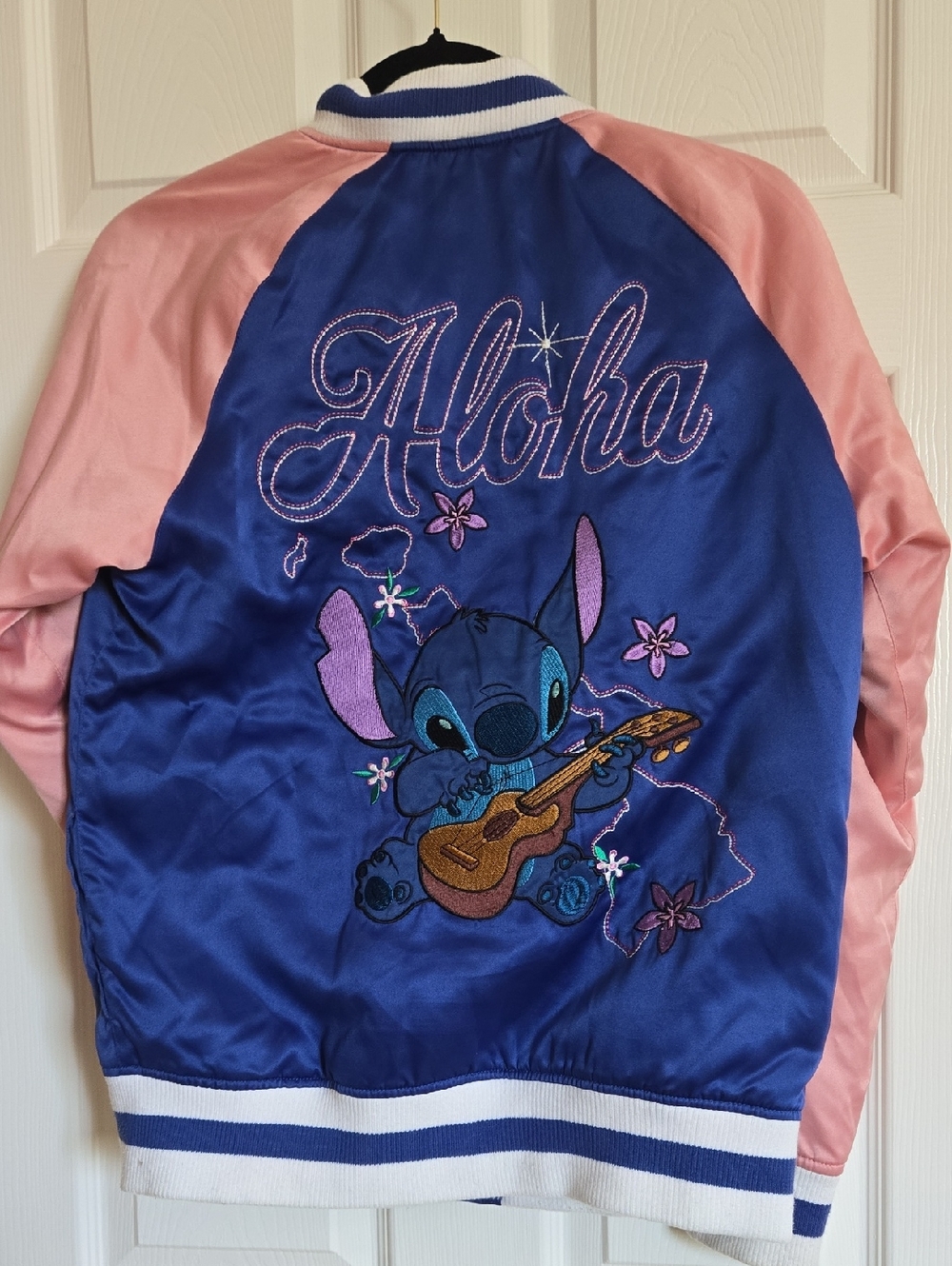 Disney Blue & Pink Satin Stitch 'Aloha' Jacket